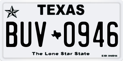 TX license plate BUV0946