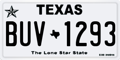 TX license plate BUV1293