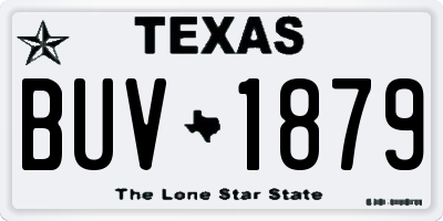 TX license plate BUV1879