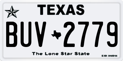 TX license plate BUV2779