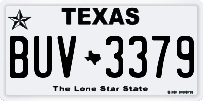 TX license plate BUV3379