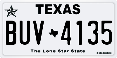 TX license plate BUV4135