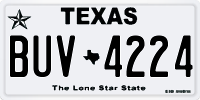 TX license plate BUV4224