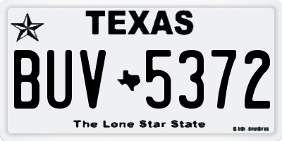 TX license plate BUV5372