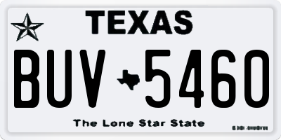 TX license plate BUV5460