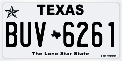 TX license plate BUV6261