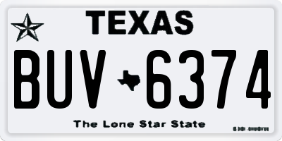TX license plate BUV6374