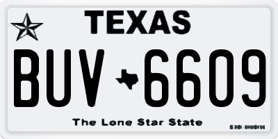 TX license plate BUV6609