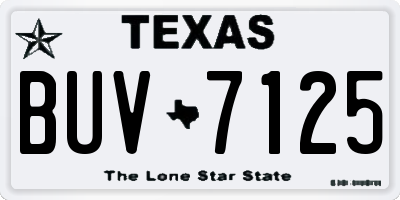 TX license plate BUV7125