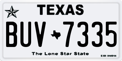 TX license plate BUV7335