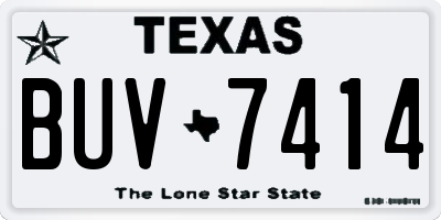 TX license plate BUV7414
