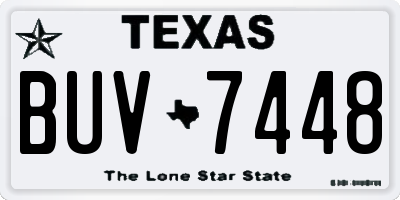 TX license plate BUV7448