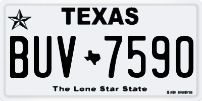 TX license plate BUV7590