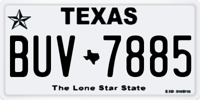 TX license plate BUV7885