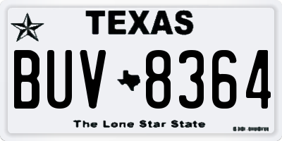 TX license plate BUV8364