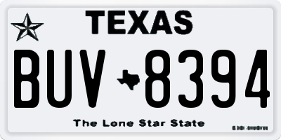 TX license plate BUV8394