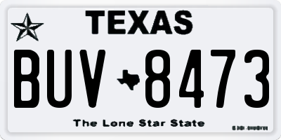 TX license plate BUV8473