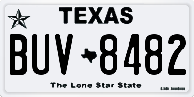 TX license plate BUV8482