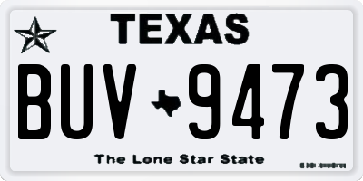 TX license plate BUV9473