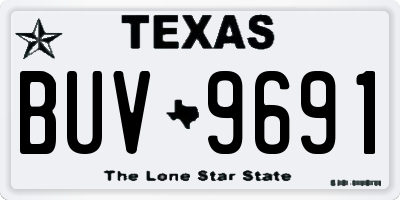 TX license plate BUV9691