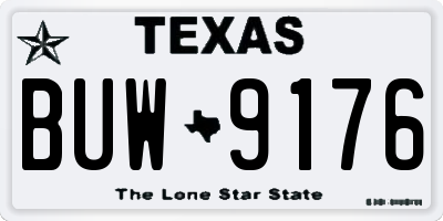 TX license plate BUW9176