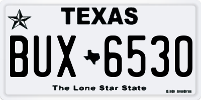 TX license plate BUX6530