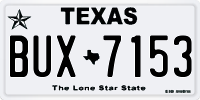 TX license plate BUX7153