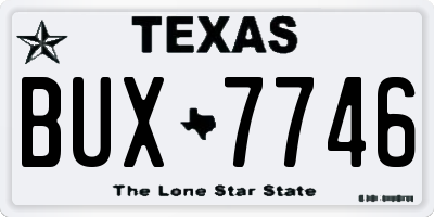 TX license plate BUX7746