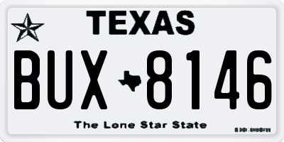 TX license plate BUX8146