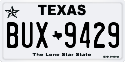 TX license plate BUX9429