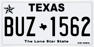 TX license plate BUZ1562