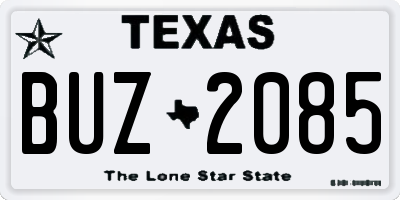 TX license plate BUZ2085