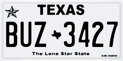 TX license plate BUZ3427