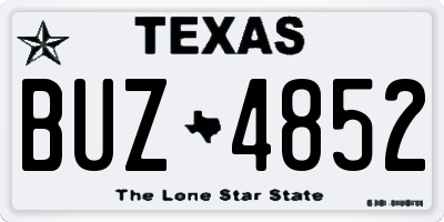 TX license plate BUZ4852