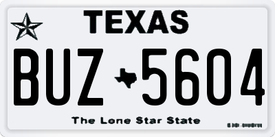 TX license plate BUZ5604