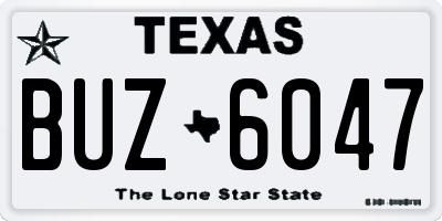 TX license plate BUZ6047