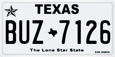 TX license plate BUZ7126