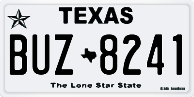 TX license plate BUZ8241