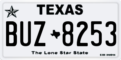 TX license plate BUZ8253