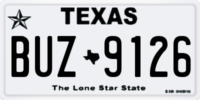 TX license plate BUZ9126