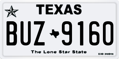 TX license plate BUZ9160