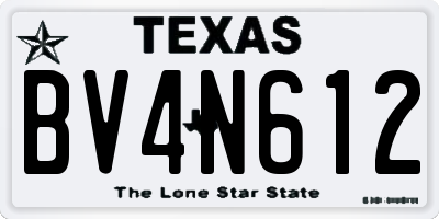 TX license plate BV4N612