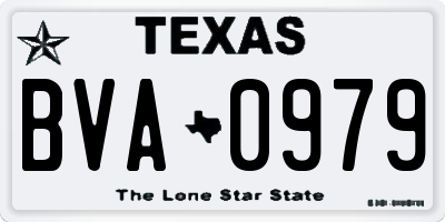 TX license plate BVA0979