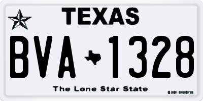 TX license plate BVA1328