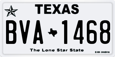 TX license plate BVA1468