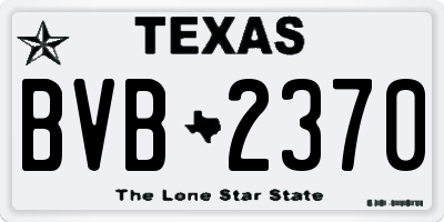 TX license plate BVB2370
