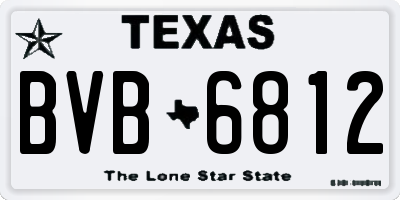TX license plate BVB6812