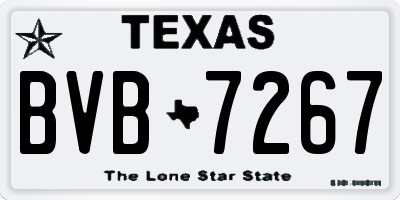 TX license plate BVB7267