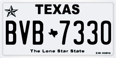 TX license plate BVB7330