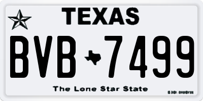 TX license plate BVB7499